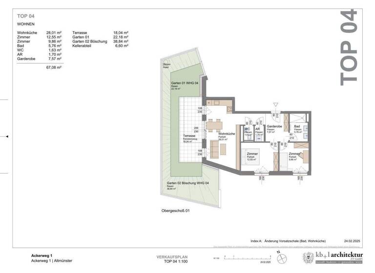 Wohnung zum Kauf 598.000 € 3 Zimmer 67,1 m² 1. Geschoss Altmünster 4813