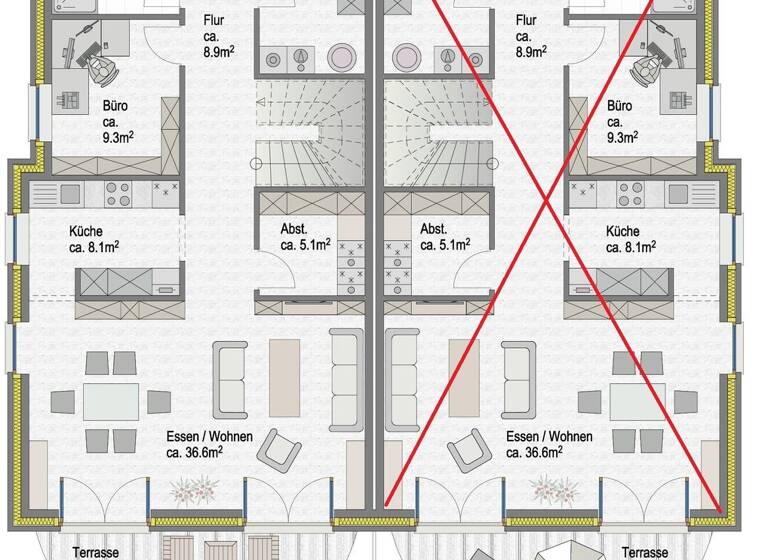 Doppelhaushälfte zur Miete - Erstbezug 1.800 € 5 Zimmer 161 m² 393 m² Grundstück Toppenstedt 21442