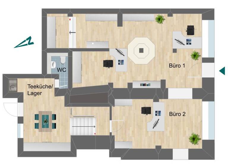 Bürofläche zur Miete 6,38 € 4 Zimmer 94 m² Bürofläche Markt 3 Pößneck,Stadt Pößneck 07381