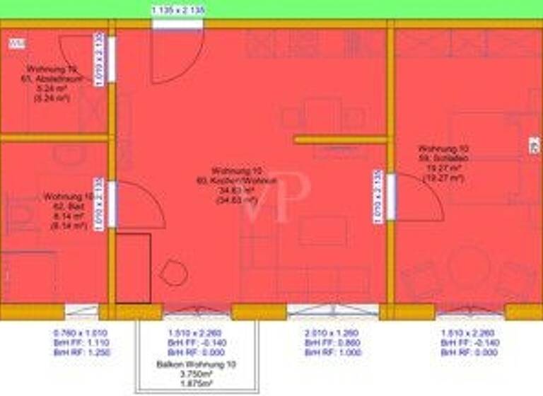Wohnung zum Kauf provisionsfrei 269.700 € 2 Zimmer 69,2 m² Oberdachstetten 91617