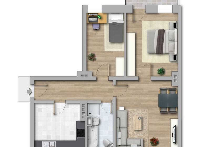 Wohnung zur Miete 465 € 3 Zimmer 71,5 m² 2. Geschoss Straße des Friedens 42 Merseburg 06217