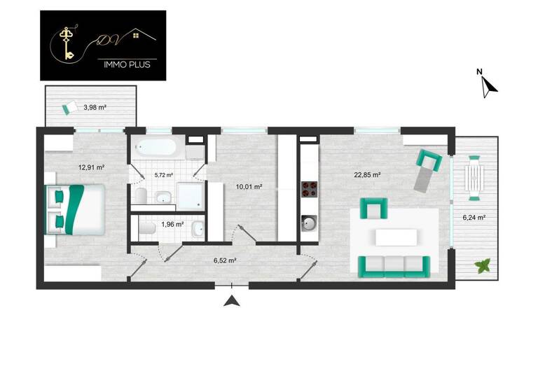 Studio zum Kauf - Erstbezug provisionsfrei 525.000 € 2,5 Zimmer 65,1 m² 1. Geschoss Bogenstraße 21-22 Lichterfelde Berlin 12207
