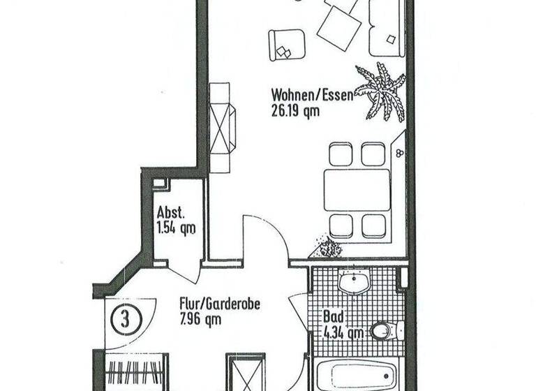 Wohnung zur Miete 590 € 2 Zimmer 60 m² EG Stuhr 28816