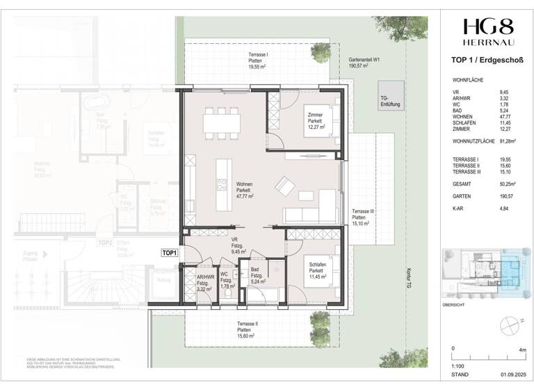 Wohnung zum Kauf - Erstbezug 1.340.000 € 3 Zimmer 91,4 m² EG Salzburg 5020