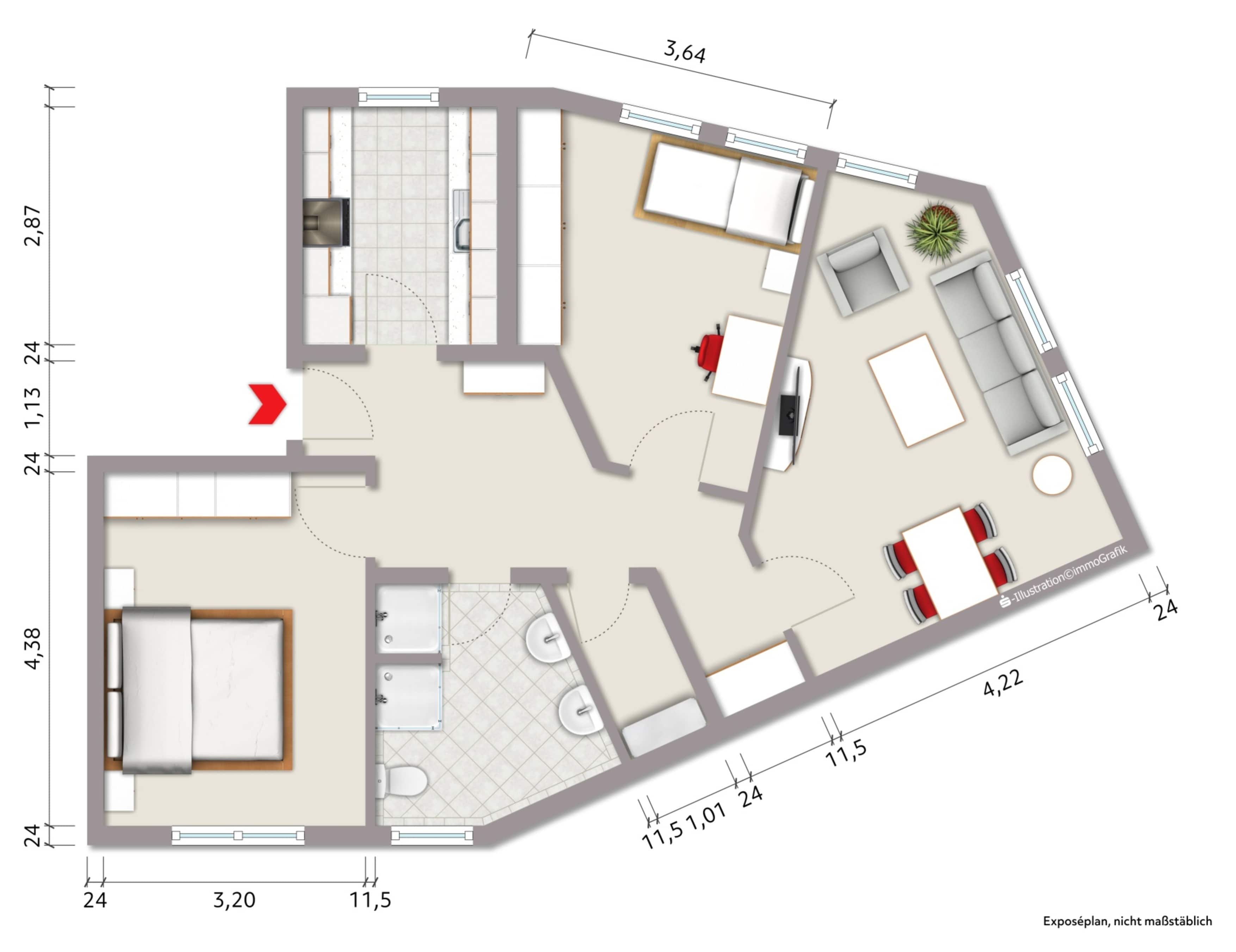 Wohnung zum Kauf 175.000 € 3 Zimmer 69,4 m²<br/>Wohnfläche Gernsbach Gernsbach 76593