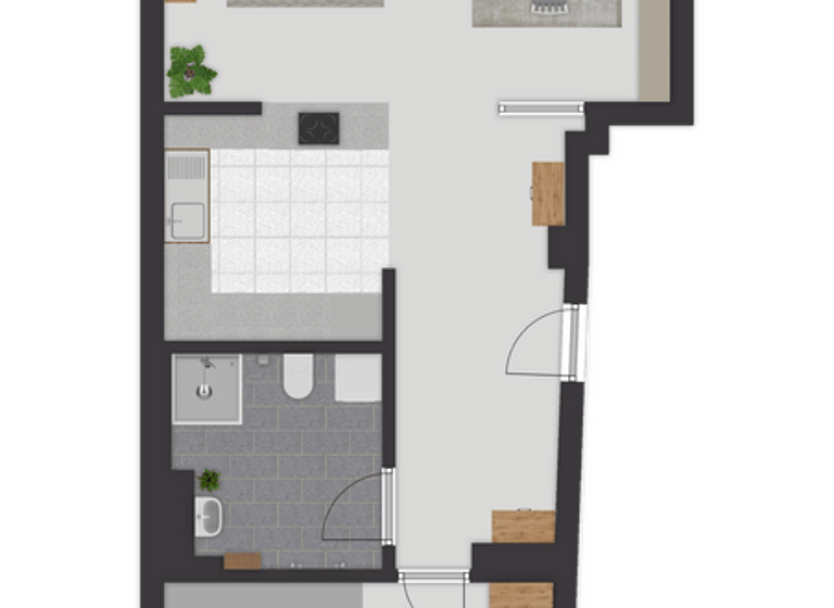 Wohnung zur Miete 600 € 2 Zimmer 67 m² 1. Geschoss Südstadt Pforzheim 75175