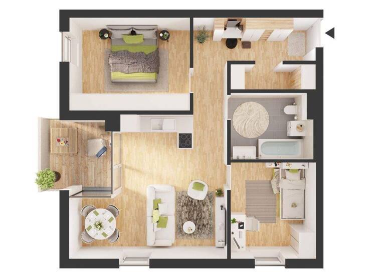 Wohnung zum Kauf - Neubau provisionsfrei 338.600 € 3 Zimmer 68,3 m² EG Nußdorfer Straße 2 Lienz 9900