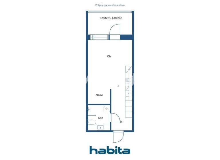 Studio zur Miete 695 € 1 Zimmer 30,5 m² 5. Geschoss Bredanportti 5 A Kauniainen 02700