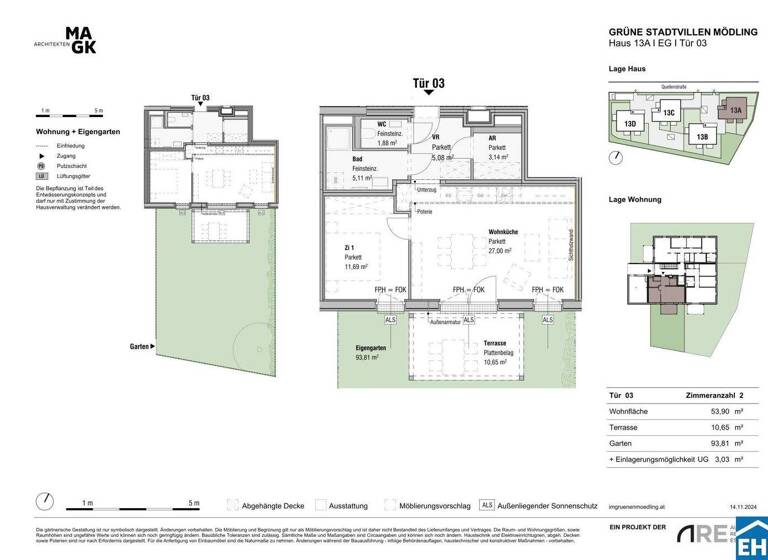 Wohnung zum Kauf - Erstbezug 385.000 € 2 Zimmer 53,9 m² EG Quellenstraße Mödling 2340