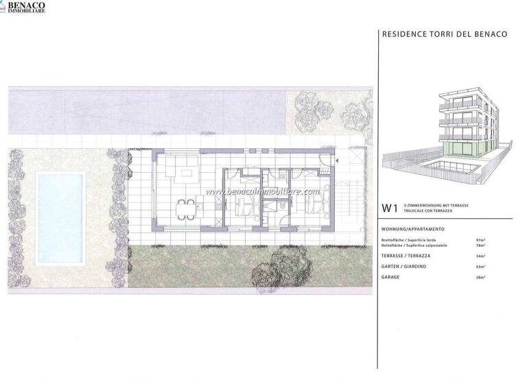 Studio zum Kauf 780.000 € 3 Zimmer 110 m² EG frei ab sofort VIA PER ALBISANO TORRI DEL BENACO  37010