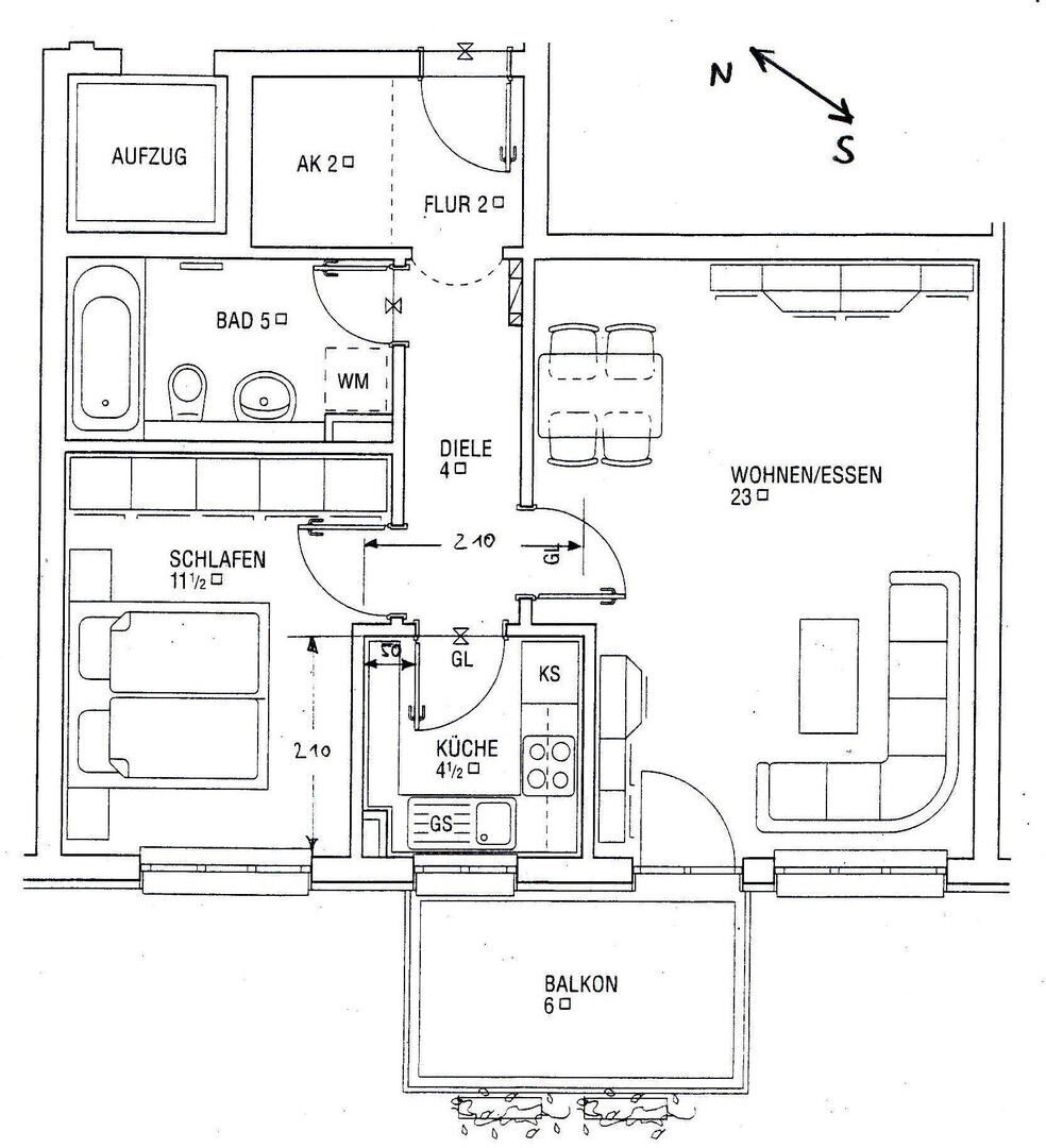 Wohnung zum Kauf provisionsfrei 390.000 € 2 Zimmer 55 m²<br/>Wohnfläche 2.<br/>Geschoss Beethovenstr. 5 Feldkirchen Feldkirchen bei München 85622