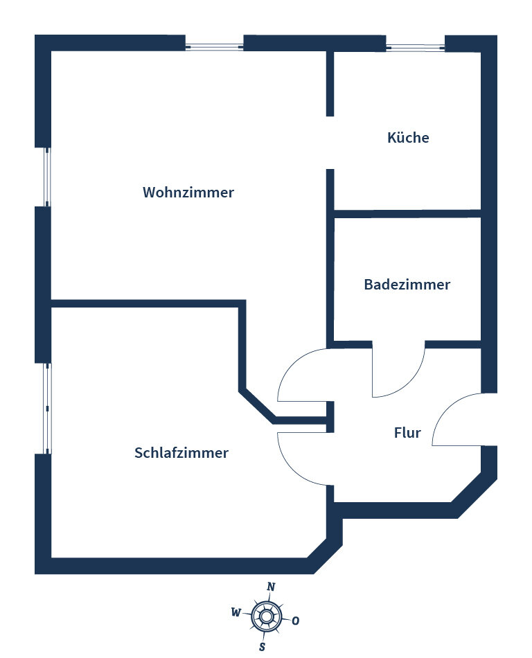 Wohnung zum Kauf 129.800 € 2 Zimmer 45,7 m²<br/>Wohnfläche 3.<br/>Geschoss Löbtau-Süd (Rabenauer Str.) Dresden 01159