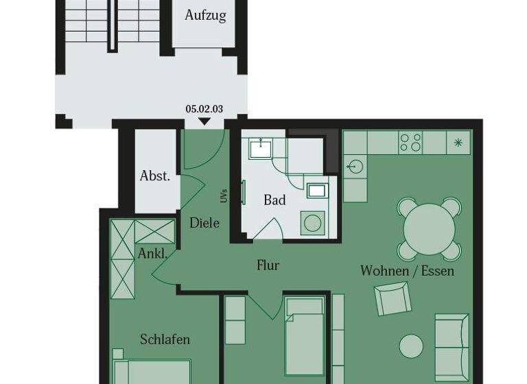 Wohnung zur Miete 1.220 € 3 Zimmer 72,1 m² frei ab 01.06.2026 Lämmerspiel Mühlheim 63165