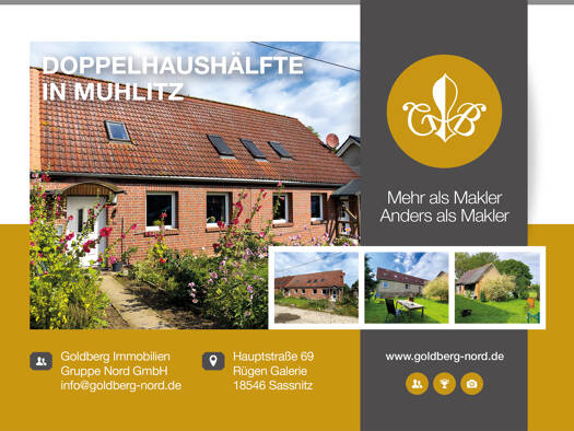 Doppelhaushälfte zum Kauf provisionsfrei 249.000 € 6 Zimmer 148 m² 1.008 m² Grundstück Samtens 18573