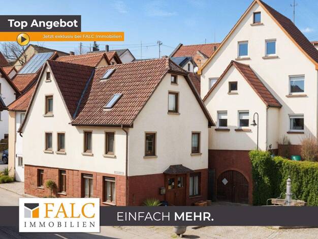 Einfamilienhaus zum Kauf 195.000 € 8 Zimmer 211 m² 175 m² Grundstück Gellmersbacher Straße 2 Eberstadt Eberstadt 74246