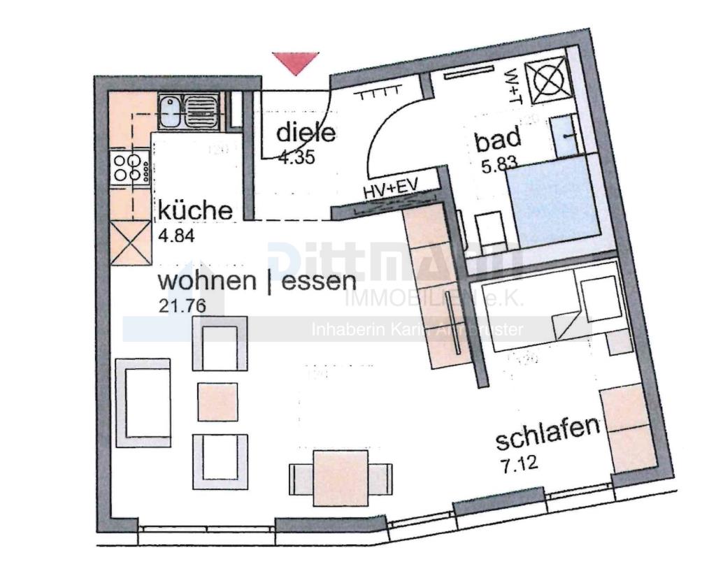 Wohnung zur Miete 550 € 1,5 Zimmer 44 m²<br/>Wohnfläche 2.<br/>Geschoss ab sofort<br/>Verfügbarkeit Tailfingen Albstadt 72461