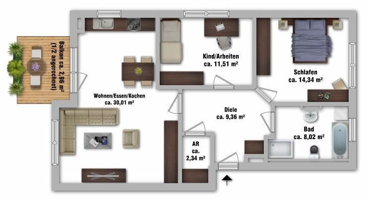 Wohnung zur Miete 785 € 3 Zimmer 78,5 m²<br/>Wohnfläche 1.<br/>Geschoss 01.02.2025<br/>Verfügbarkeit Allersberg Allersberg 90584