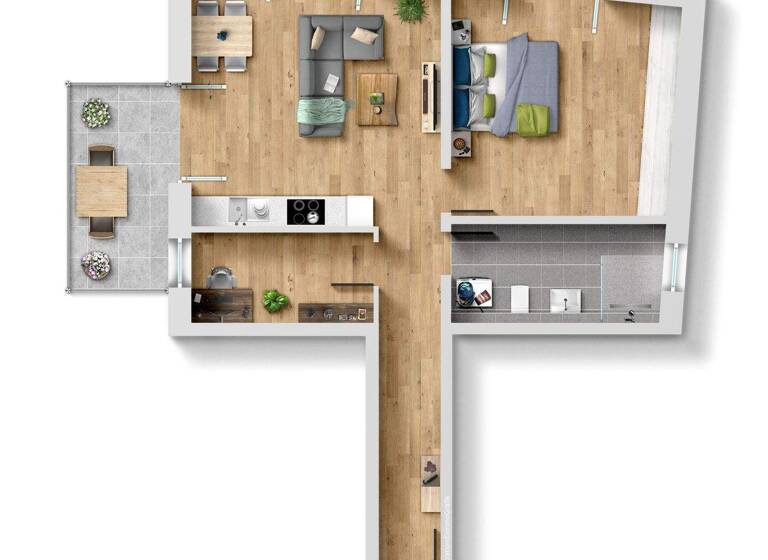 Wohnung zum Kauf - Erstbezug 500.000 € 2,5 Zimmer 74,6 m² 1. Geschoss Höfen Nürnberg 90431