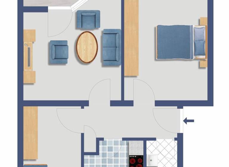 Wohnung zum Kauf provisionsfrei 139.000 € 2,5 Zimmer 57,4 m² 1. Geschoss Wiesengrund 5 Dellwig Essen 45357