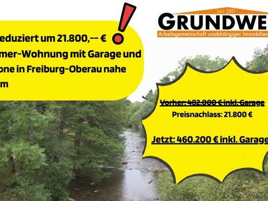 Wohnung zum Kauf 440.000 € 3 Zimmer 77 m² frei ab sofort Oberau Süd 79102