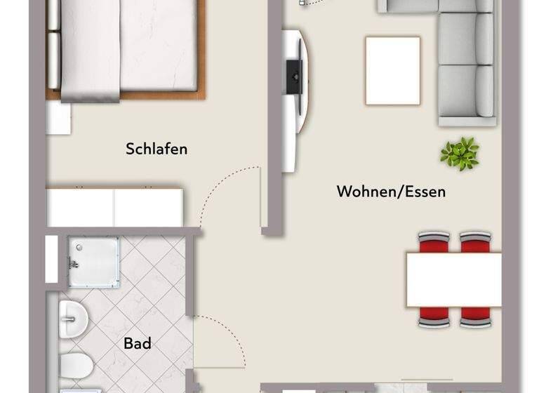 Wohnung zum Kauf provisionsfrei 172.000 € 2 Zimmer 56,6 m² 1. Geschoss Oberreut Karlsruhe / Oberreut 76189