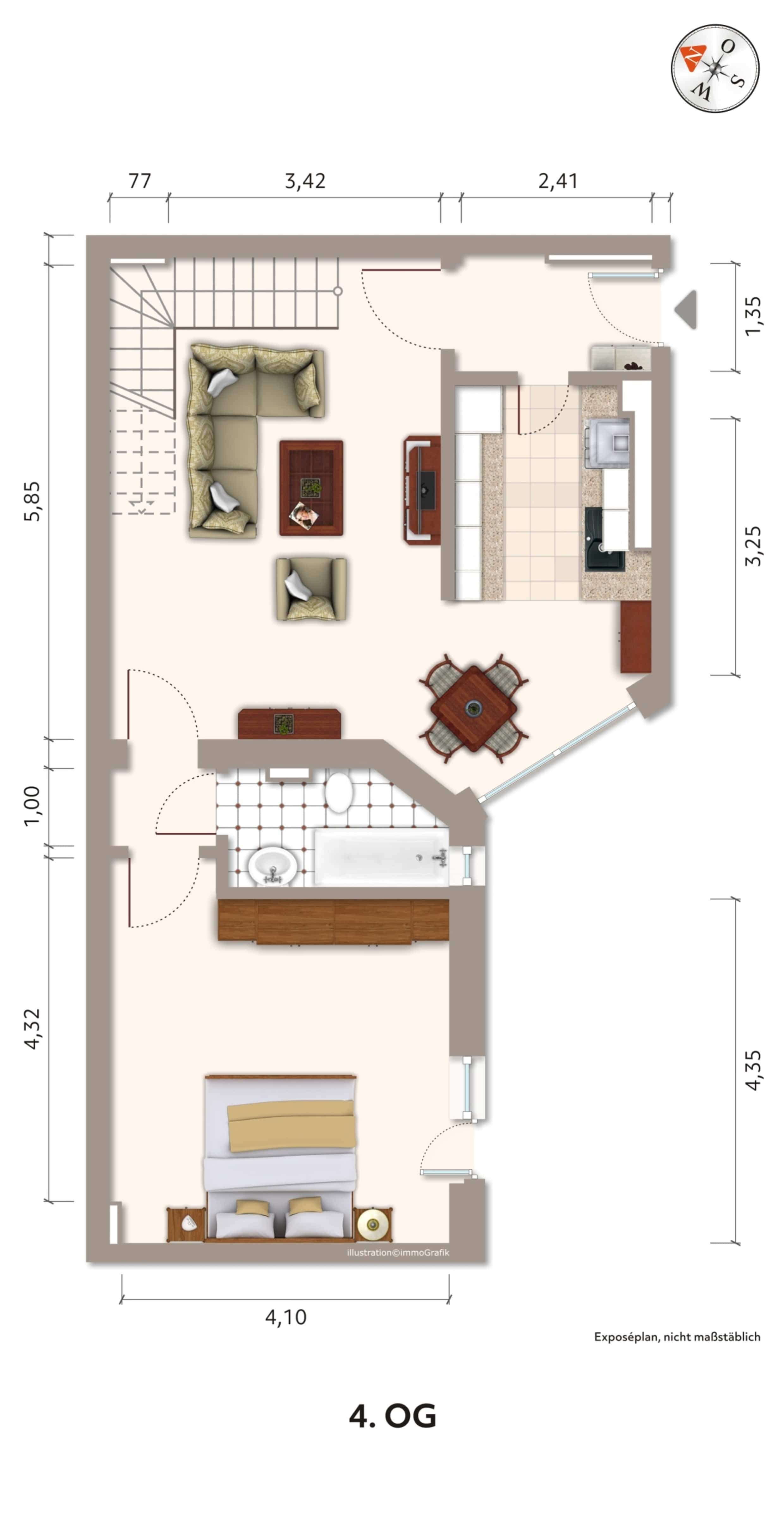 Maisonette zum Kauf 695.000 € 3 Zimmer 107 m²<br/>Wohnfläche 4.<br/>Geschoss 01.02.2025<br/>Verfügbarkeit Charlottenburg Berlin 14057