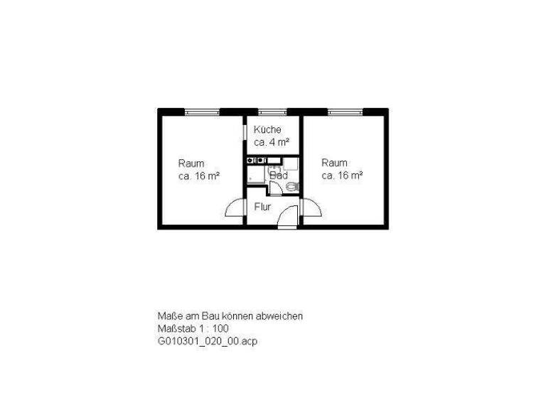 Wohnung zur Miete 391 € 2 Zimmer 41,1 m² 2. Geschoss Neukirchener Weg 9 Gesundbrunnen Halle (Saale) 06128