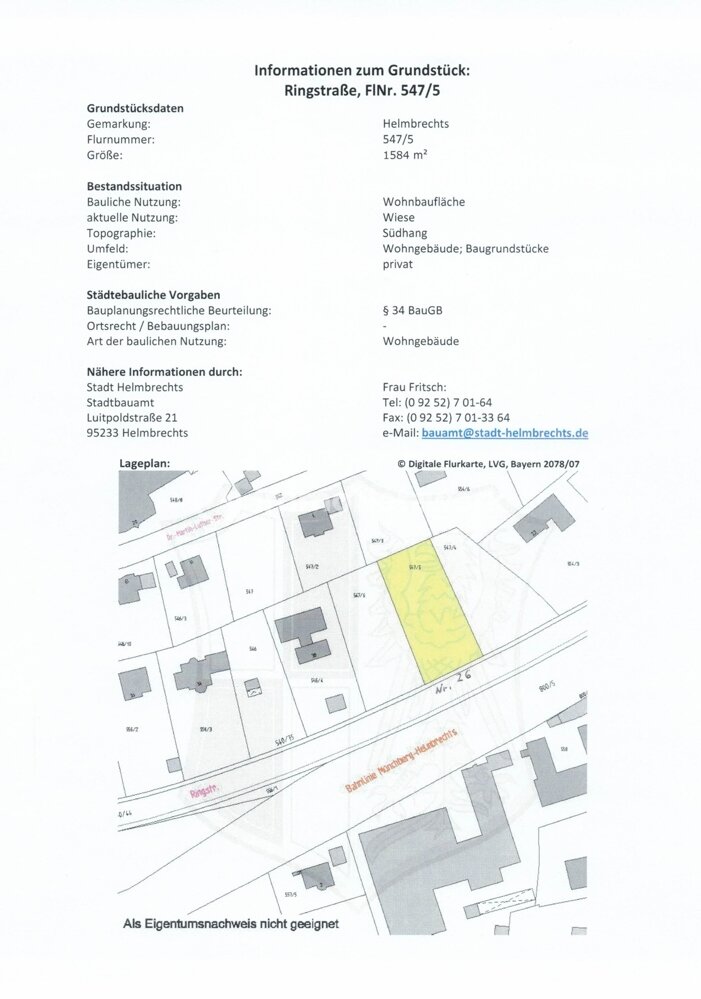 Grundstück zum Kauf 120.000 € 1.584 m²<br/>Grundstück Helmbrechts Helmbrechts 95233