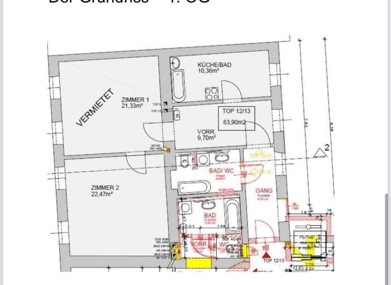 Wohnung zum Kauf 150.000 € 2 Zimmer 76,2 m² 1. Geschoss Antonigasse Wien 1180