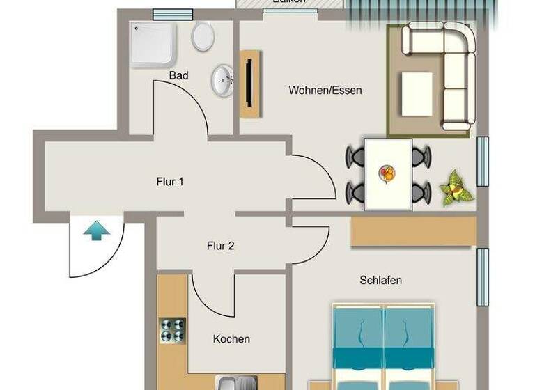 Wohnung zur Miete 365 € 2,5 Zimmer 49,9 m² 2. Geschoss frei ab 01.05.2026 Gottliebstraße 63 Alt-Hamborn Duisburg 47166