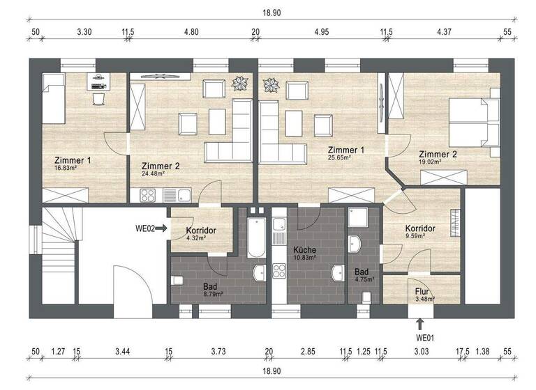 Mehrfamilienhaus zum Kauf 199.000 € 9 Zimmer 278 m² 828 m² Grundstück Grödel Nünchritz OT Grödel 01612