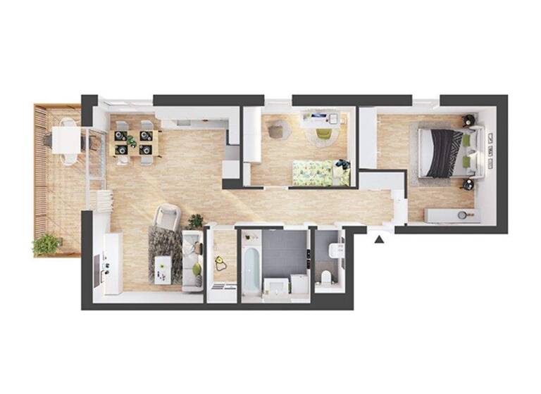 Wohnung zum Kauf - Neubau provisionsfrei 375.450 € 3 Zimmer 75,9 m² 2. Geschoss Oberstrass 225, a-c Obsteig 6416