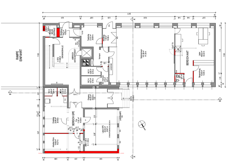 Büro zur Miete 2.313 € 7 Zimmer 209 m² Bürofläche Gostenhof Nürnberg 90429