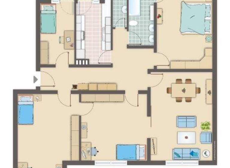 Wohnung zur Miete 1.500 € 4,5 Zimmer 121,5 m² 2. Geschoss frei ab 01.04.2026 Graf-Spee-Straße 37 Blücherplatz Kiel 24105