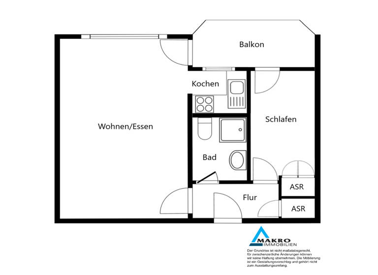 Wohnung zum Kauf 120.000 € 1,5 Zimmer 43,5 m²<br/>Wohnfläche 1.<br/>Geschoss Pinneberg 25421