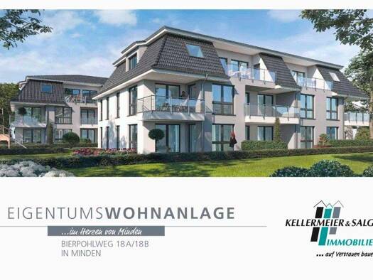 Wohnung zum Kauf - Erstbezug provisionsfrei 408.000 € 4 Zimmer 102 m² 1. Geschoss Innenstadt Minden 32425
