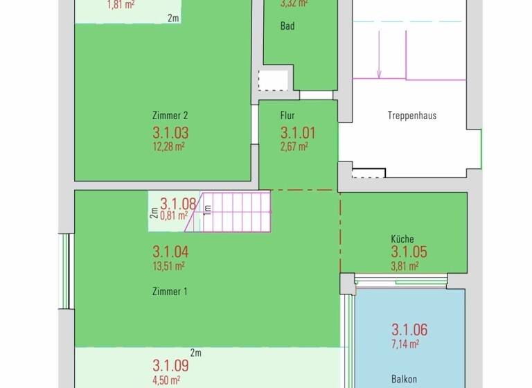 Maisonette zur Miete 1.000 € 3 Zimmer 60 m² Geschoss 2/2 frei ab sofort Spitalstraße Zuffenhausen Stuttgart 70435