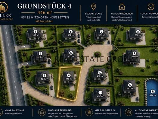 Grundstück zum Kauf 209.620 € 446 m² Grundstück Hofstetten Hitzhofen 85122