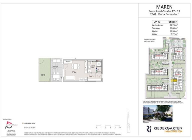 Studio zum Kauf - Erstbezug 229.000 € 1 Zimmer 32,7 m² EG Franz Josef-Straße 17-19 Maria Enzersdorf 2344