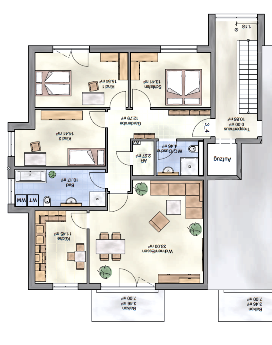 Wohnung zur Miete 1.550 € 4 Zimmer 121 m²<br/>Wohnfläche 2.<br/>Geschoss Eschen Straße 3 Waldshut Waldshut-Tiengen 79761