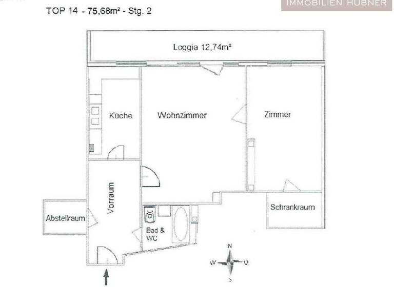 Wohnung zum Kauf 214.900 € 2 Zimmer 76 m² 3. Geschoss Wien 1200