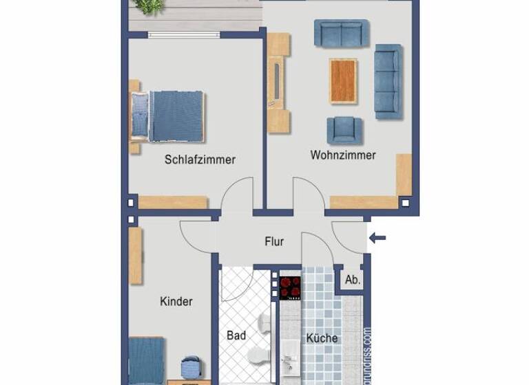 Wohnung zum Kauf provisionsfrei 147.000 € 3 Zimmer 66,9 m² 2. Geschoss Weizenfurt 57 St. Magnus Bremen 28759