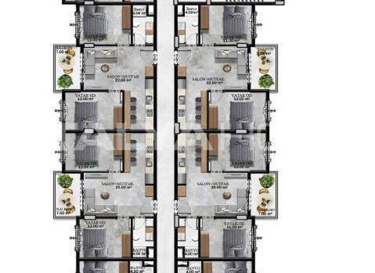 Studio zum Kauf 195.000 € 3 Zimmer 65 m² EG Antalya 07400