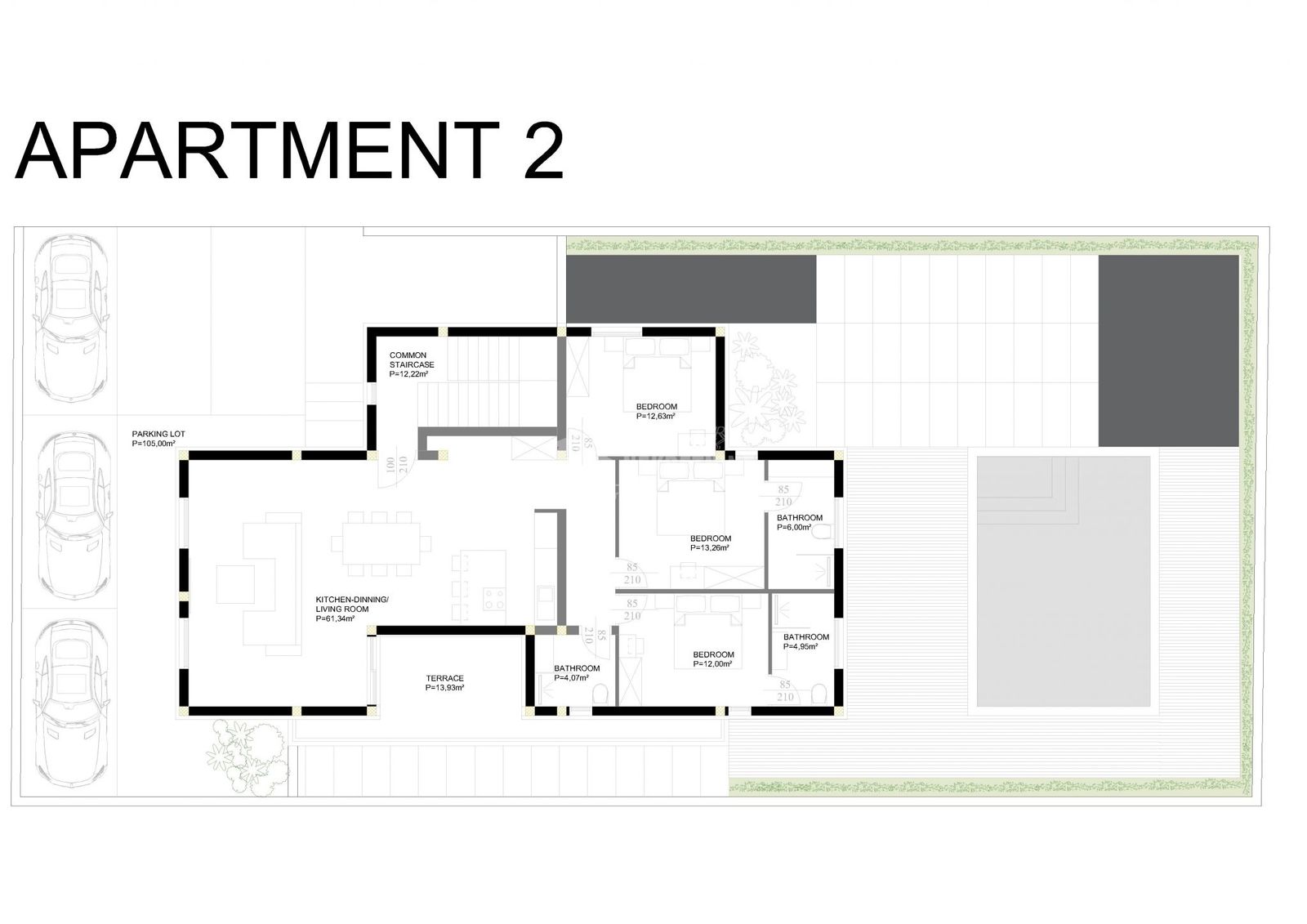 Wohnung zum Kauf 375.000 € 4 Zimmer 120 m²<br/>Wohnfläche 1.<br/>Geschoss Vir center