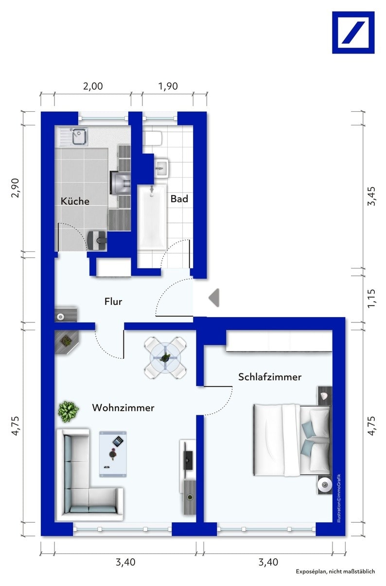 Wohnung zum Kauf 36.000 € 2 Zimmer 47 m²<br/>Wohnfläche Frohburg Frohburg 04654