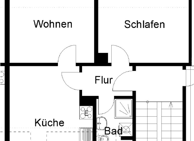 Wohnung zur Miete 265 € 2,5 Zimmer 48 m² 3. Geschoss frei ab 01.04.2026 Kolpingstraße 20 Wanne Herne 44649