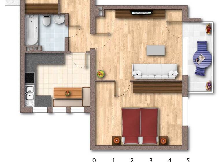 Wohnung zur Miete 695 € 2 Zimmer 60 m² 6. Geschoss Auerbach Bensheim 64625