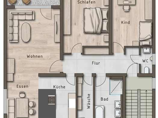 Wohnung zur Miete 1.236 € 3,5 Zimmer 103 m² Geschoss 2/3 frei ab 01.07.2026 Au am Rhein 76474