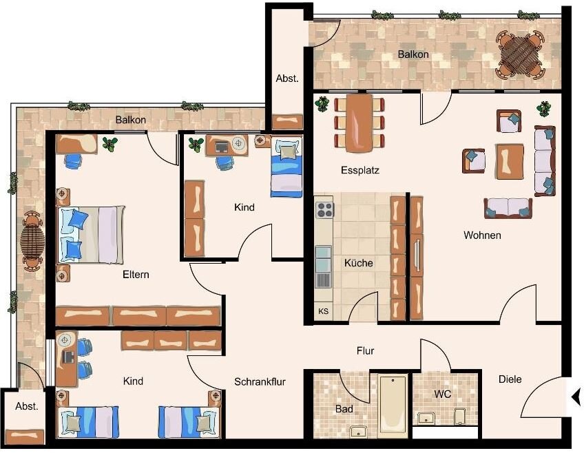 Wohnung zum Kauf 310.000 € 4,5 Zimmer 110 m²<br/>Wohnfläche 10.<br/>Geschoss Sindelfingen 2 Sindelfingen 71067