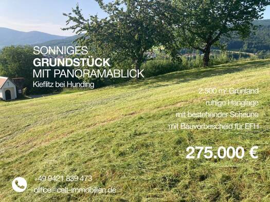 Grundstück zum Kauf 275.000 € 2.800 m² Grundstück Kieflitz Hunding 94551